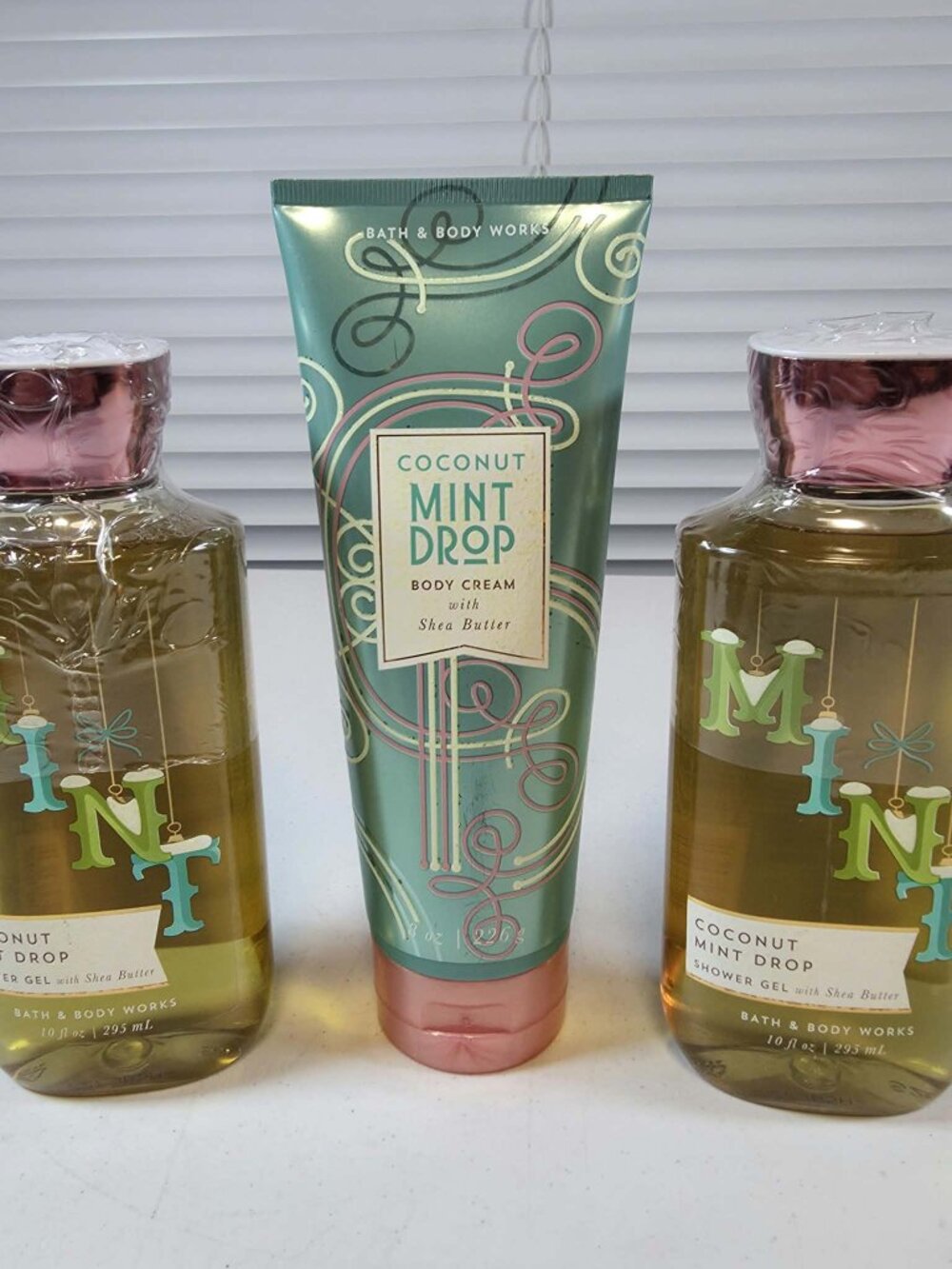 BATH AND BODY WORKS COCONUT MINT DROP BODY CREAM & SHOWER GEL NEW